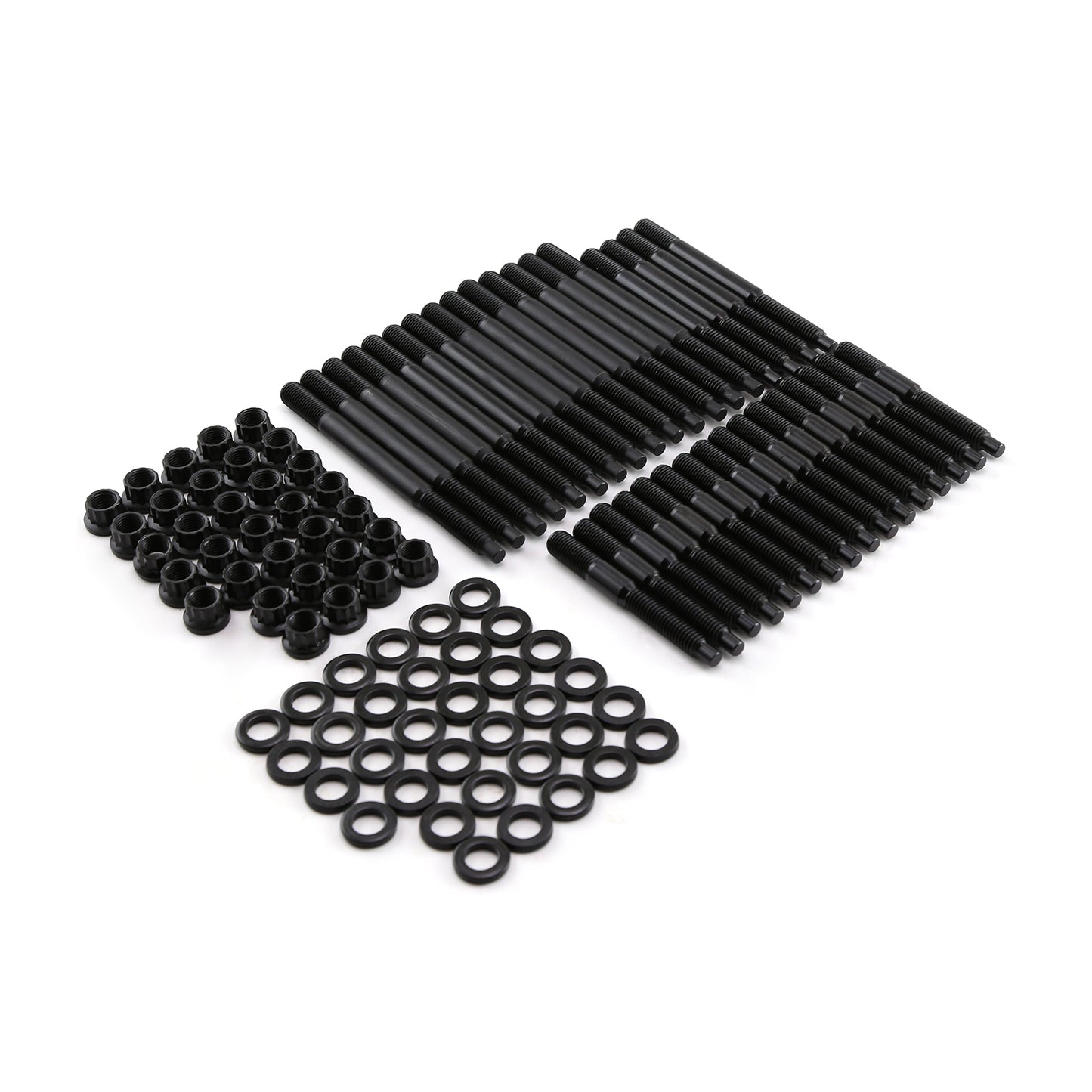 Kit de espárragos de cabeza de bloque de aluminio cromado Chevy SBC 350 8740