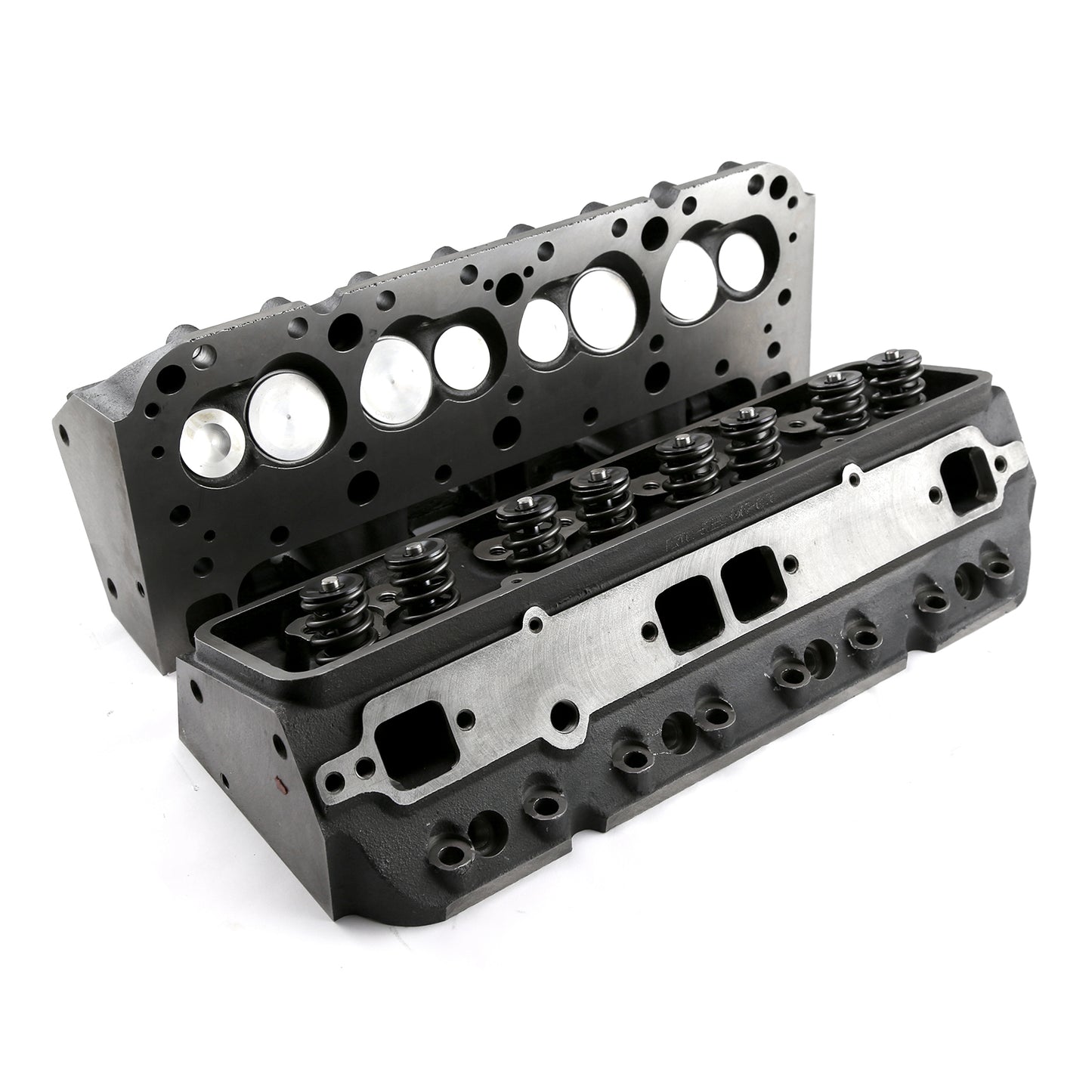 Culatas de cilindros hidráulicas rectas de montaje plano para Chevy SBC 350 (175 cc, 59 cc)