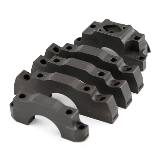 Chevy 350 Complete 4 Bolt Splayed Steel Main Caps (5 Caps)