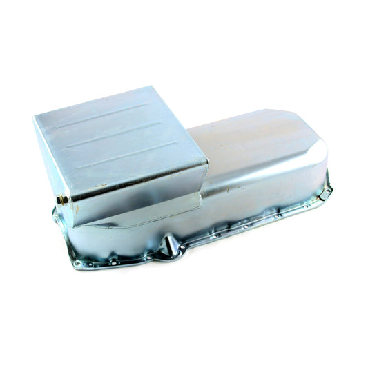Cárter de aceite trasero de zinc Chevy SBC 350, 2 piezas, 1955-79, lado D, 7 cuartos de galón, carrera de 4"