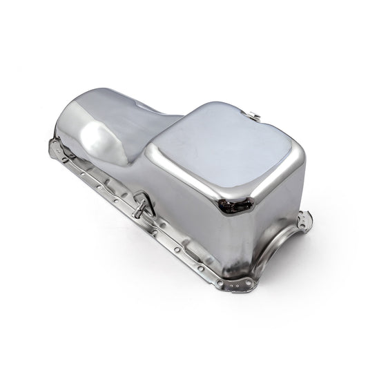 Chevy BBC 454 Gen 4 Rear Sump 2Pc Rms Chrome Oil Pan