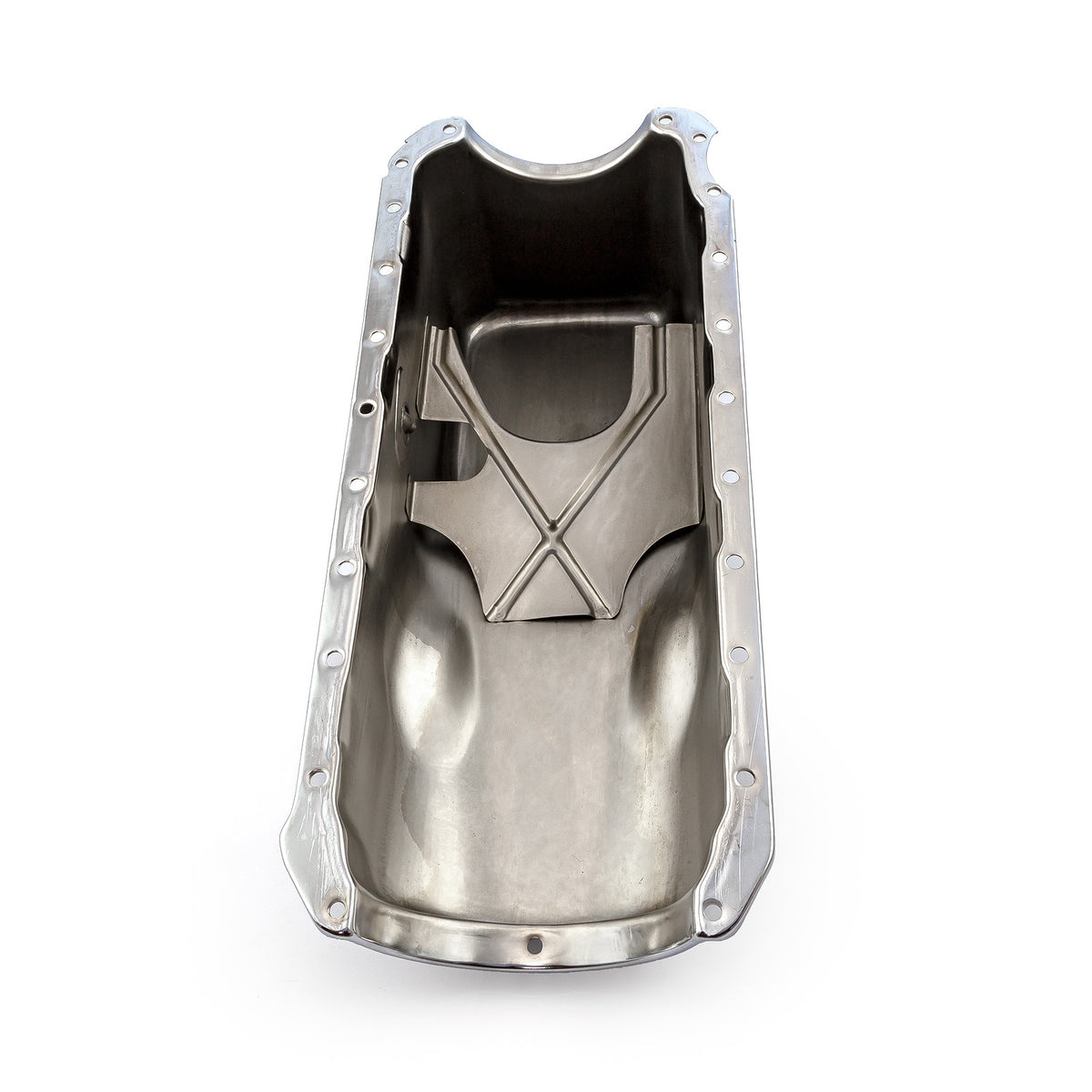 Chevy BBC 454 Gen 4 Rear Sump 2Pc Rms Chrome Oil Pan