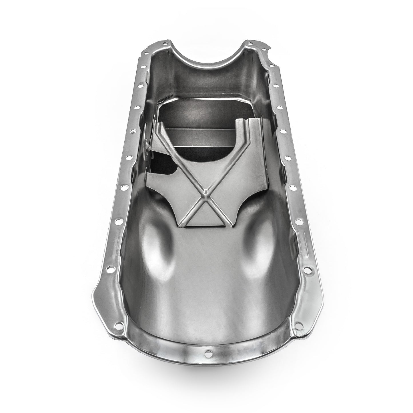 Chevy BBC 454 Gen 4 6Qt Drag Rear Sump 2Pc Rms Oil Pan Chrome