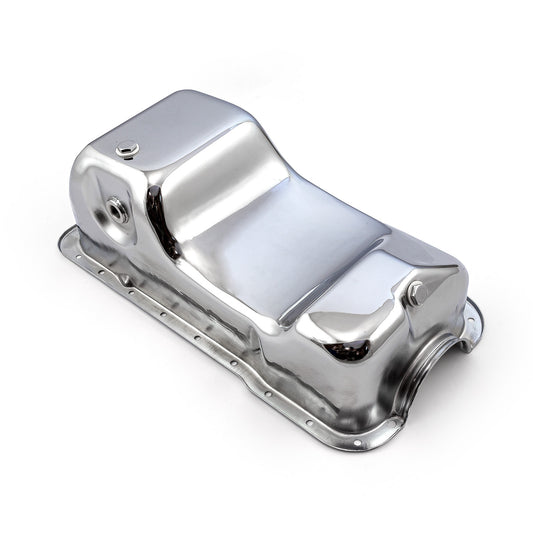Ford SB 289 302 Windsor Fox Body Dual Sump Chrome Oil Pan