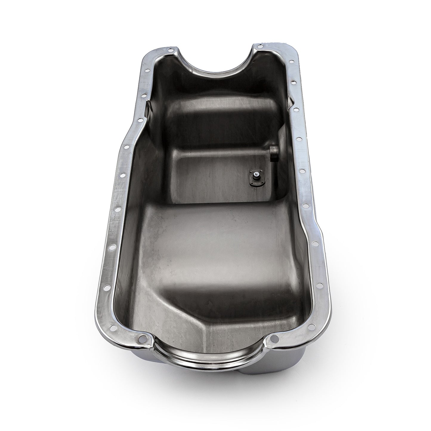 Ford SB 289 302 Windsor Fox Body Dual Sump Chrome Oil Pan