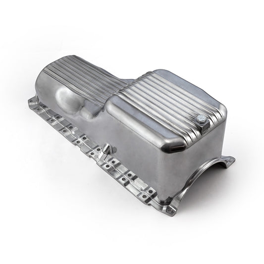 Chevy BBC 454 1Pc Gen 5 & 6 1991 - Up Polished Finned Aluminum Oil Pan