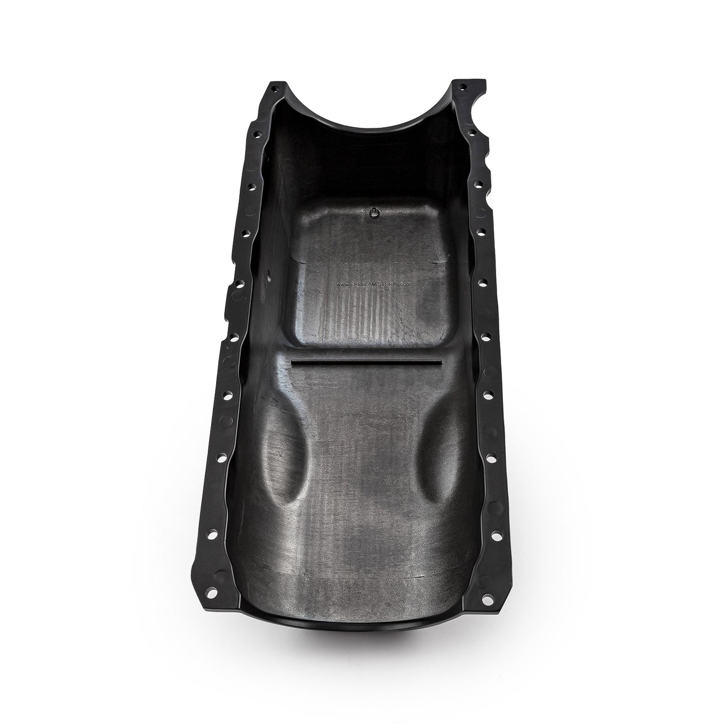 Cárter de aceite de aluminio con aletas negras para Chevy BBC 454, 1 pieza, finales de generación 5 y 6, 1991 en adelante