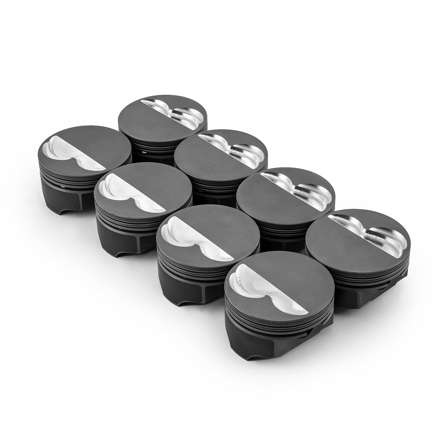 Pistones de pistón plano con revestimiento para Chevy SBC 383 ci, 6,0", 4,03", 1,10" y 0,927"