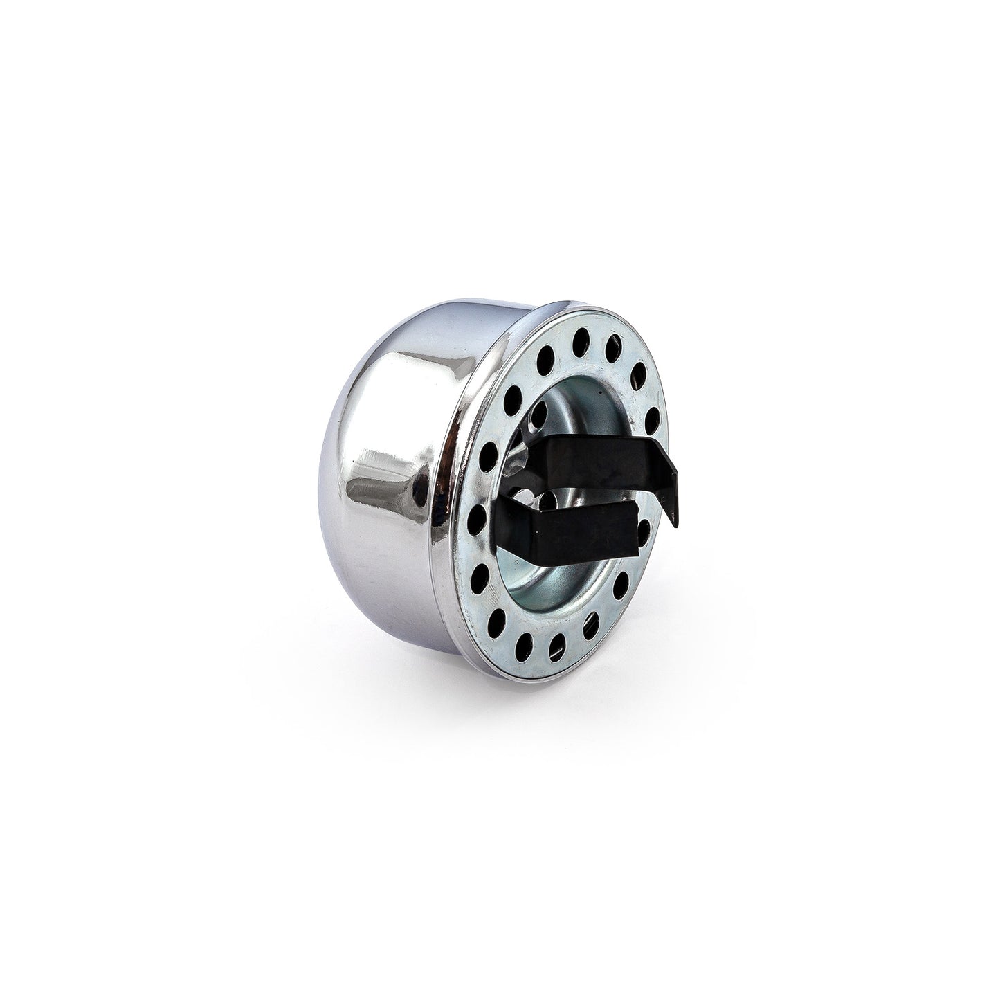 2 3/8" Chrome Push In Round Valve Cover Breather Cap (Suits Filler Tube To)