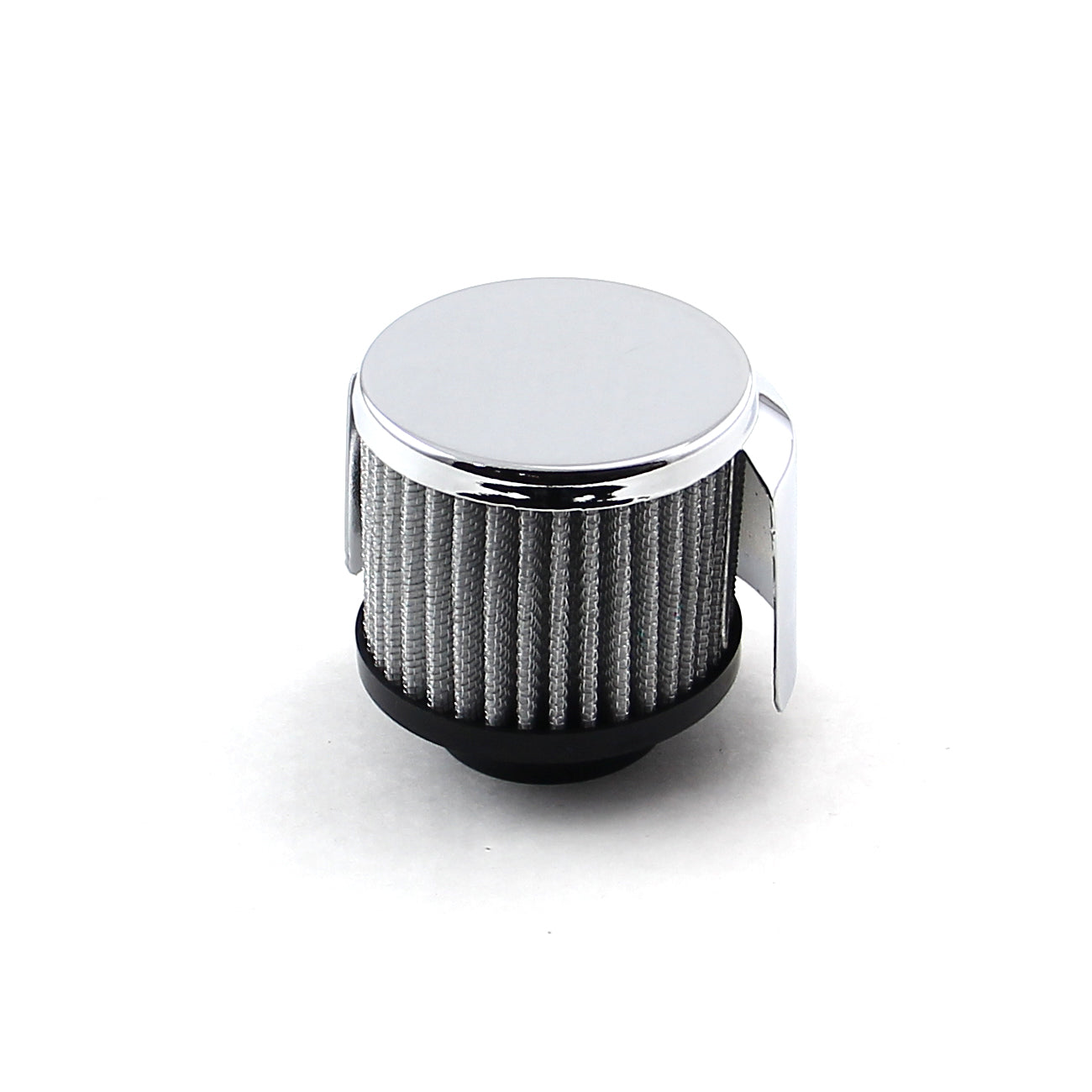 Chrome Valve Cover Filter Breather - w/Hood (1 1/2" Clamp On)