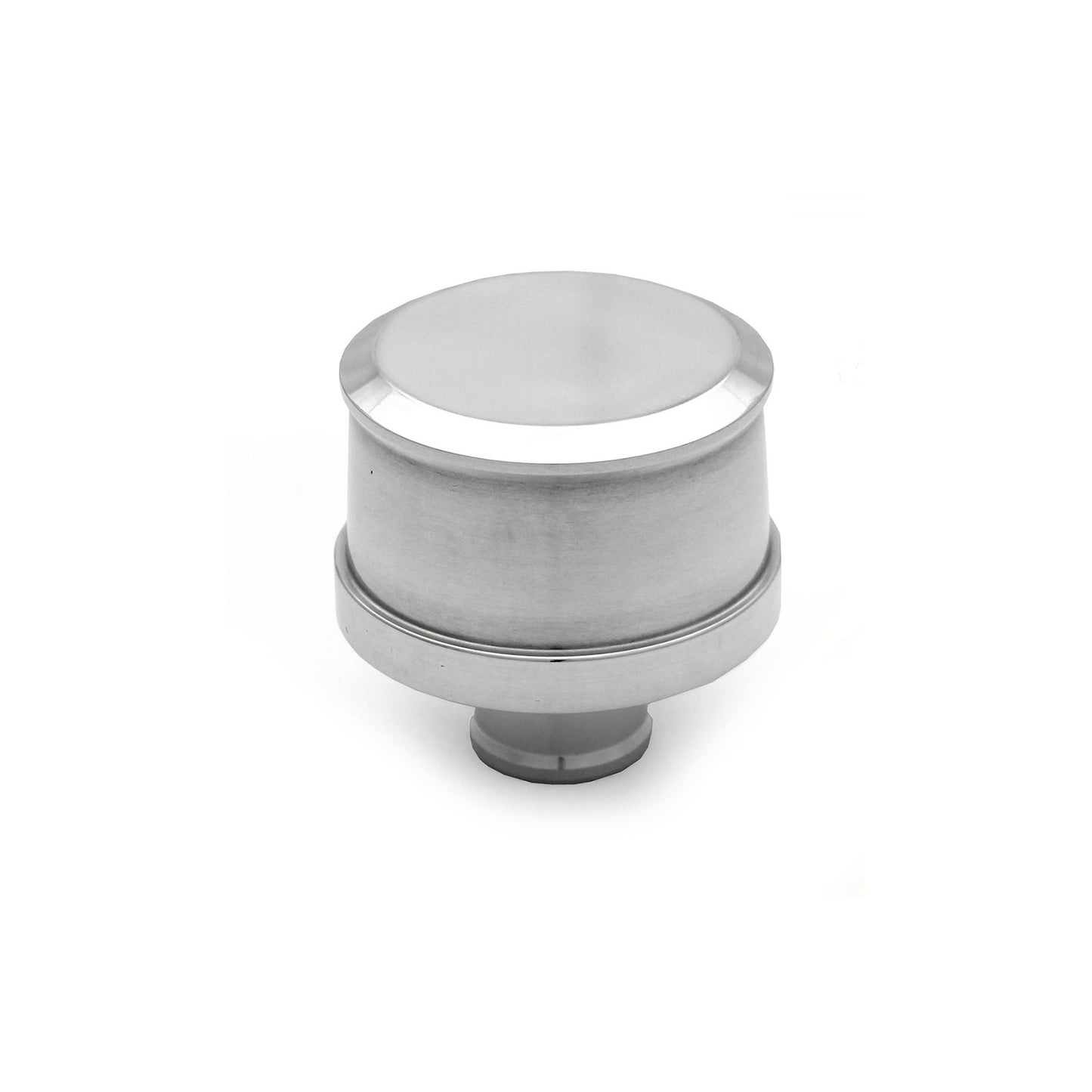 Polished Aluminum Plain Valve Cover Breather (1" Neck Push In)