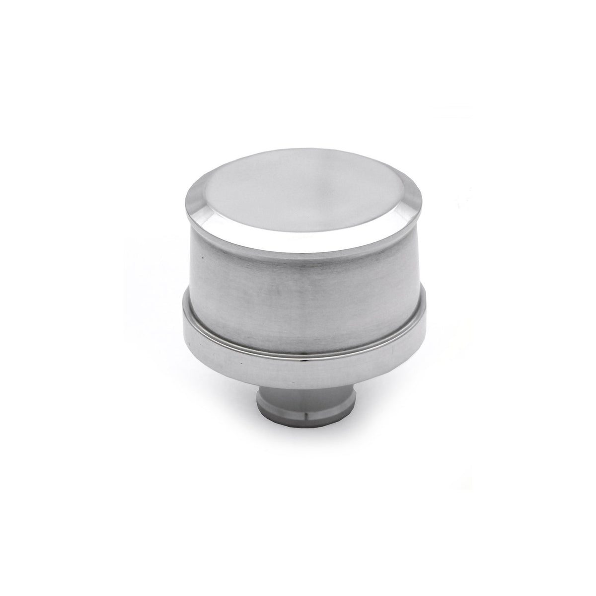 Respiradero con tapa de válvula lisa de aluminio pulido (cuello de 1")