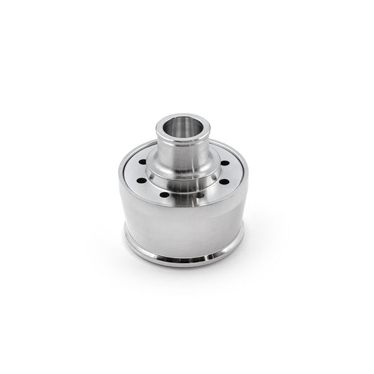 Polished Aluminum Ball Milled Valve Cover Breather (1" Neck Push In)