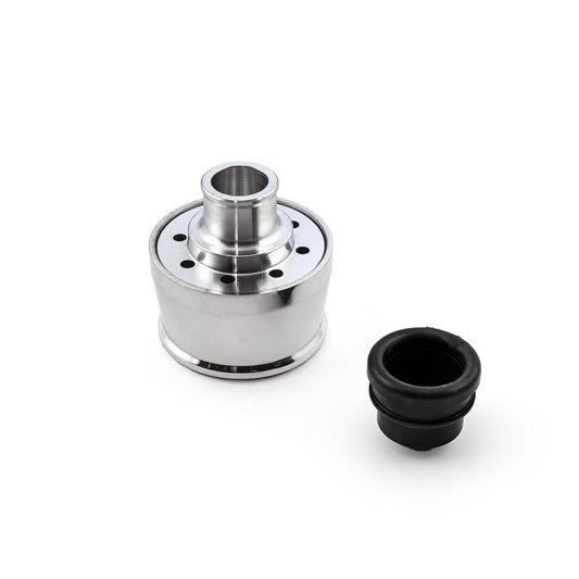 Polished Aluminum Valve Cover Breather Cap & Gromment (Push In)