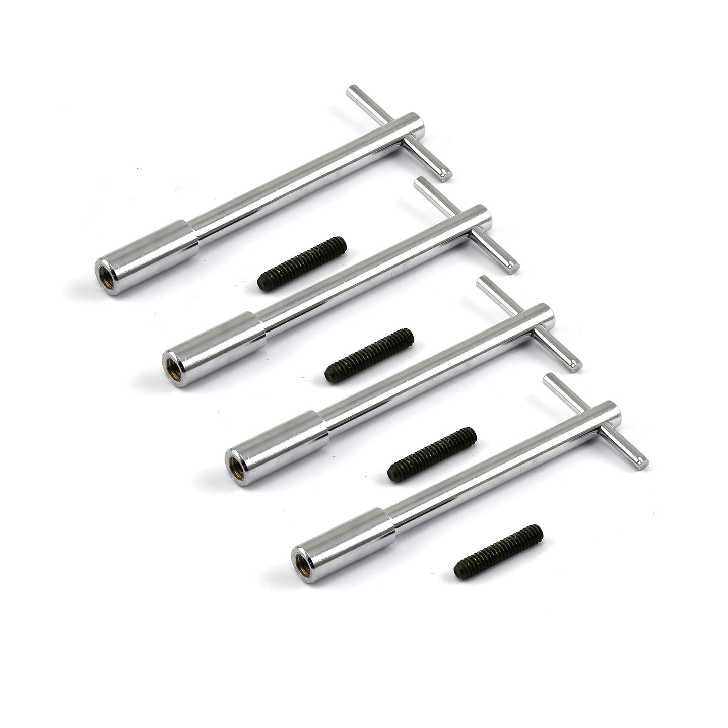 5 3/8" Chrome Valve Cover T-Handle Wing Bolts - w/ 5/16 Studs