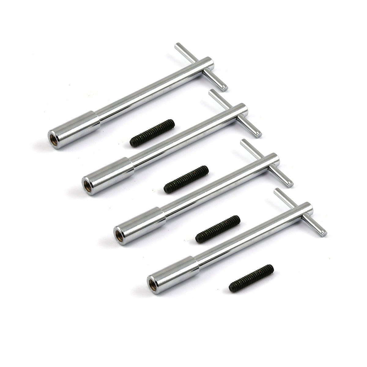 5 3/8" Chrome Valve Cover T-Handle Wing Bolts - w/ 5/16 Studs