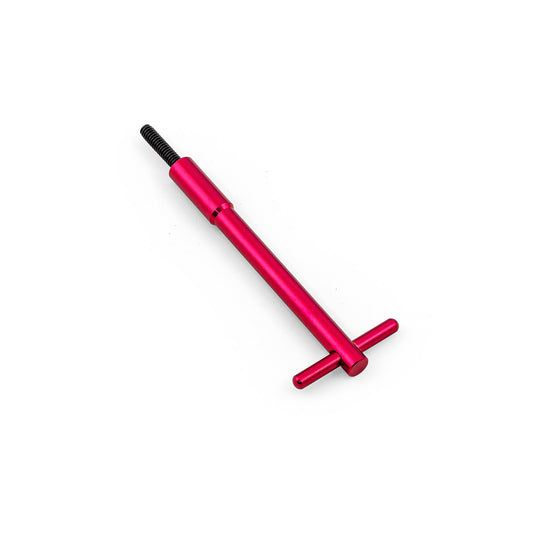 Tuercas de tapa de válvula, 5 3/8" de alto, tuerca de mariposa en T, 1/4-20 x 1", perno prisionero, aluminio rojo