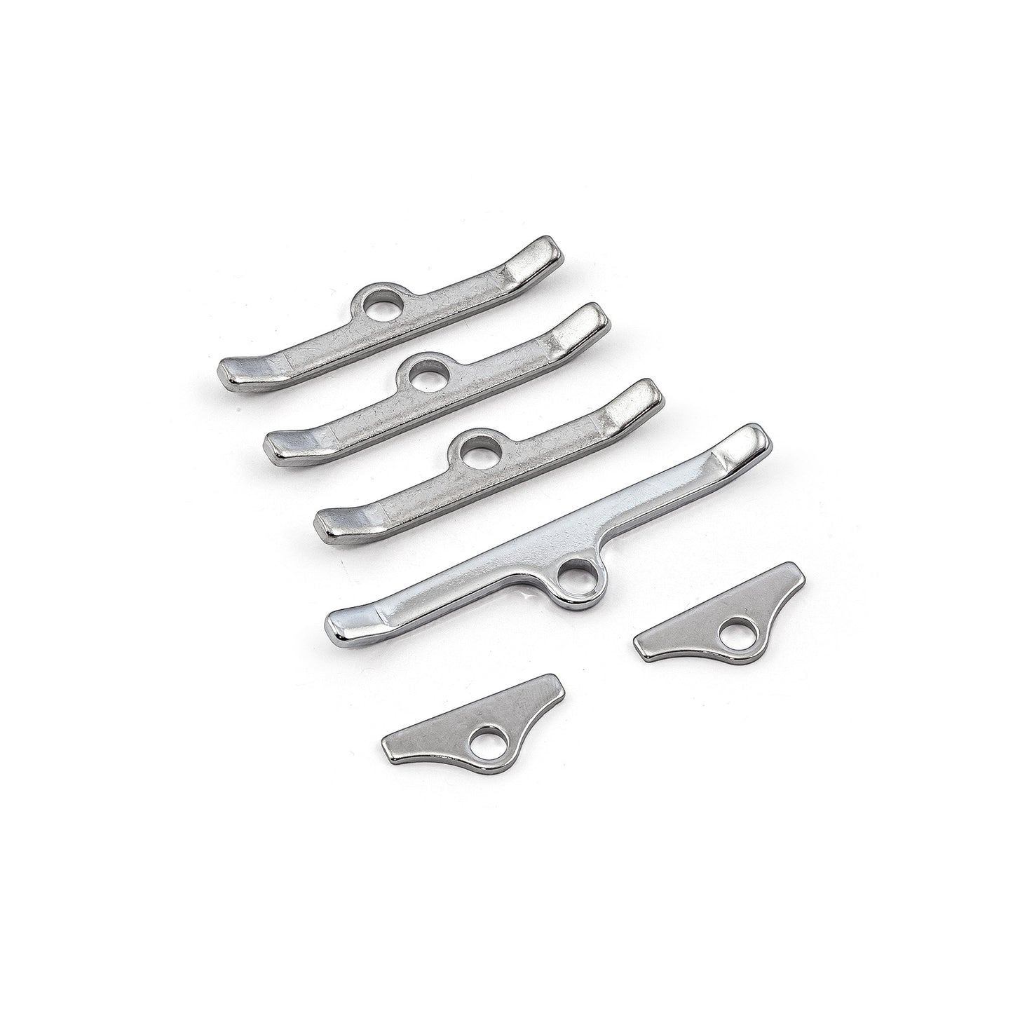 Barras separadoras de sujeción para tapa de válvula cromadas Ford SB 289 302 351 Windsor de 4 1/2"