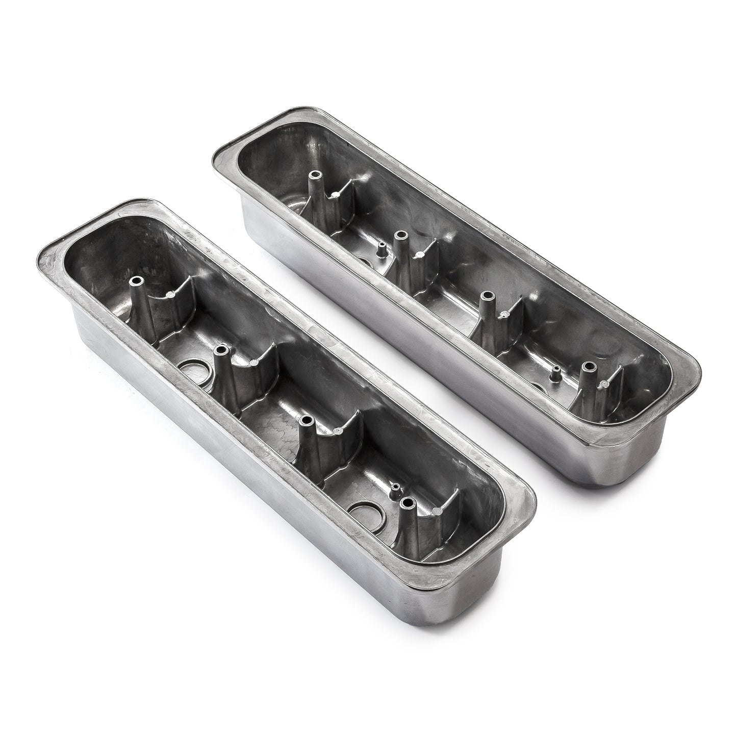 Tapa de válvula de aluminio pulido con perno central para Chevy SBC 350 - Alta sin orificio
