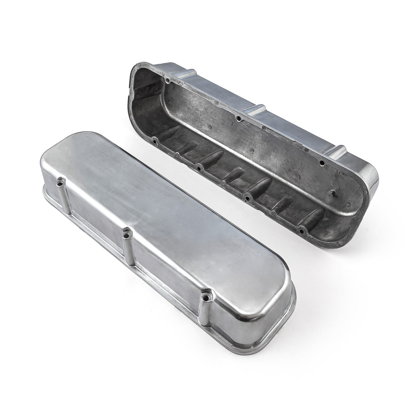 Tapa de válvulas de aluminio lisa Chevy BBC 454 - Alta sin orificio
