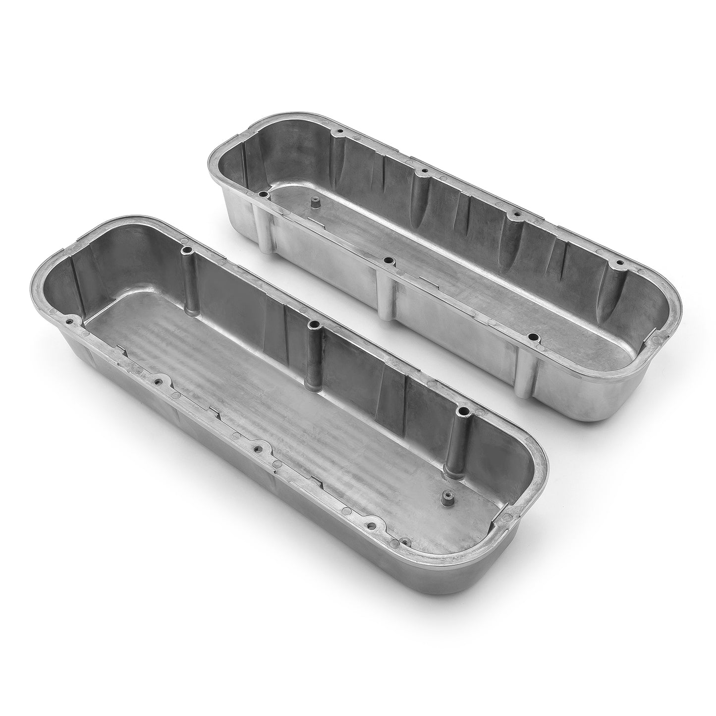Chevy BBC 454 Nostalgic Finned Aluminum Valve Covers - Tall w/o Hole