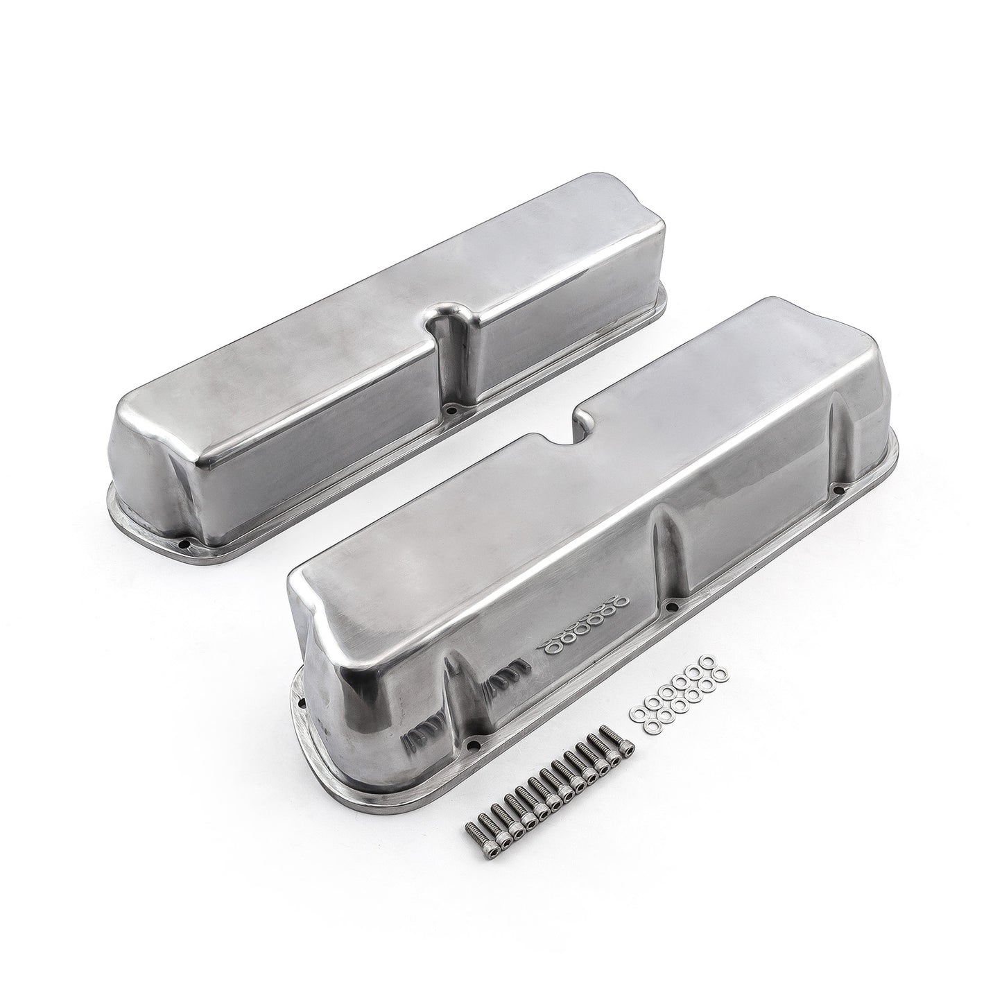 Tapa de válvulas de aluminio lisa Ford SB 289 302 Windsor - Alta sin orificio