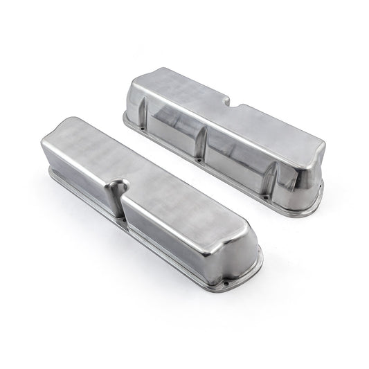 Ford SB 289 302 Windsor Aluminum Plain Valve Cover - Tall w/o Hole
