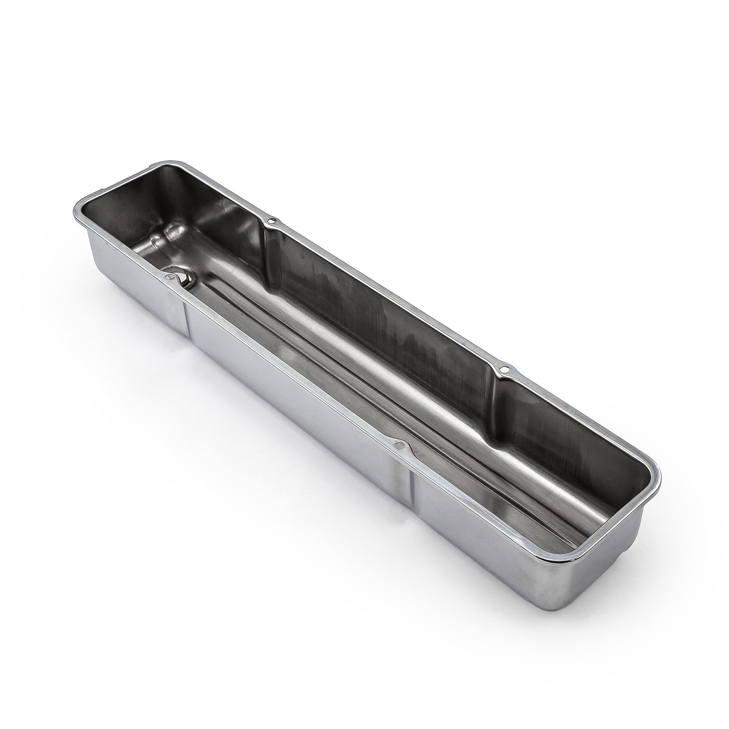 Chevy 235 Inline 6 1950-62 Chrome Steel Valve Cover - 3 7/8" Tall w/ Hole