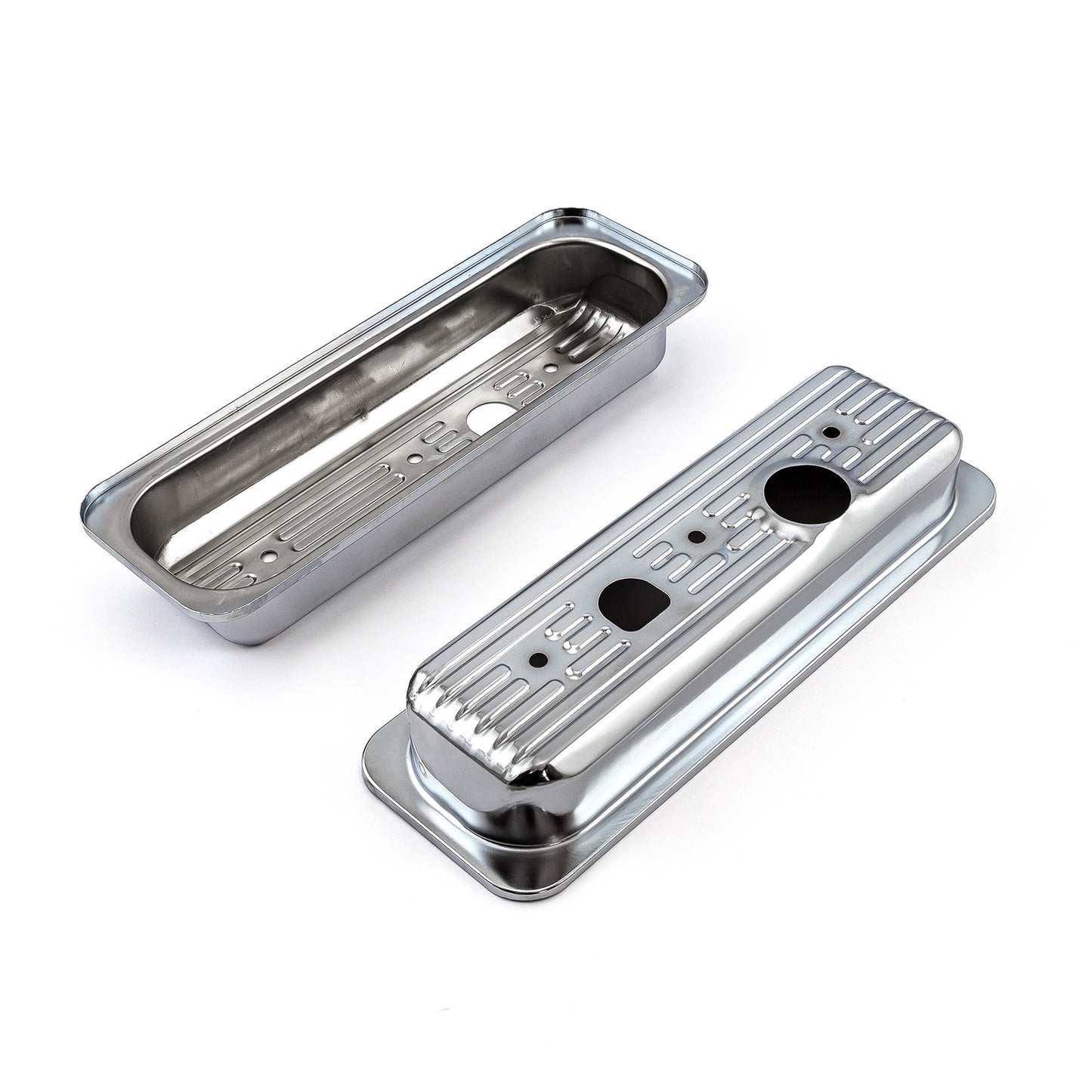 Tapa de válvula de acero cromado con perno central para Chevy 262 4.3L V6 - Corta con orificio para tapa de camioneta