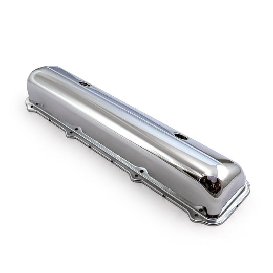 Mopar Chrysler 170 198 225 Slant 6 Chrome Steel Valve Cover - 4 1/2" Tall w/Hole