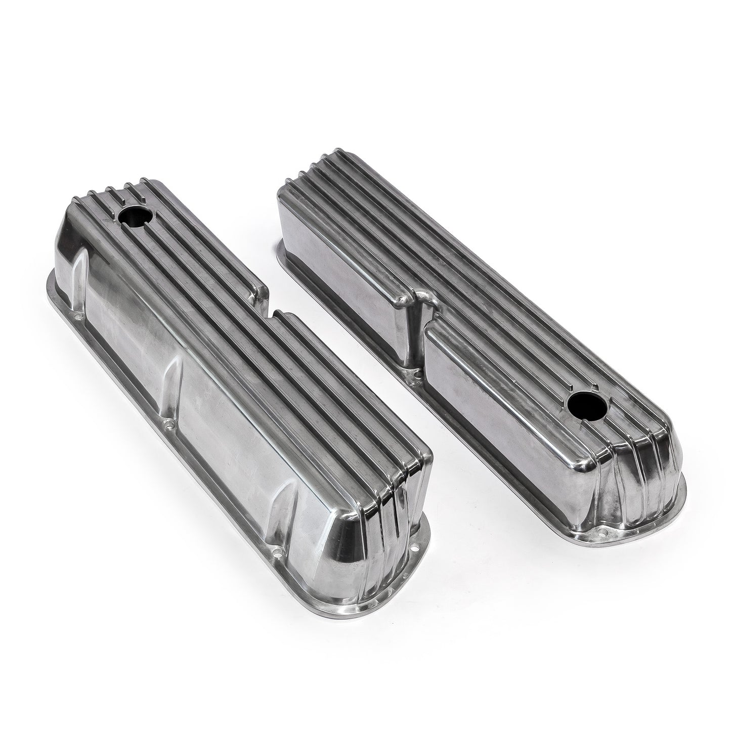 Tapas de válvulas altas de aluminio con aletas y orificios para Ford SB 289 302 351 Windsor