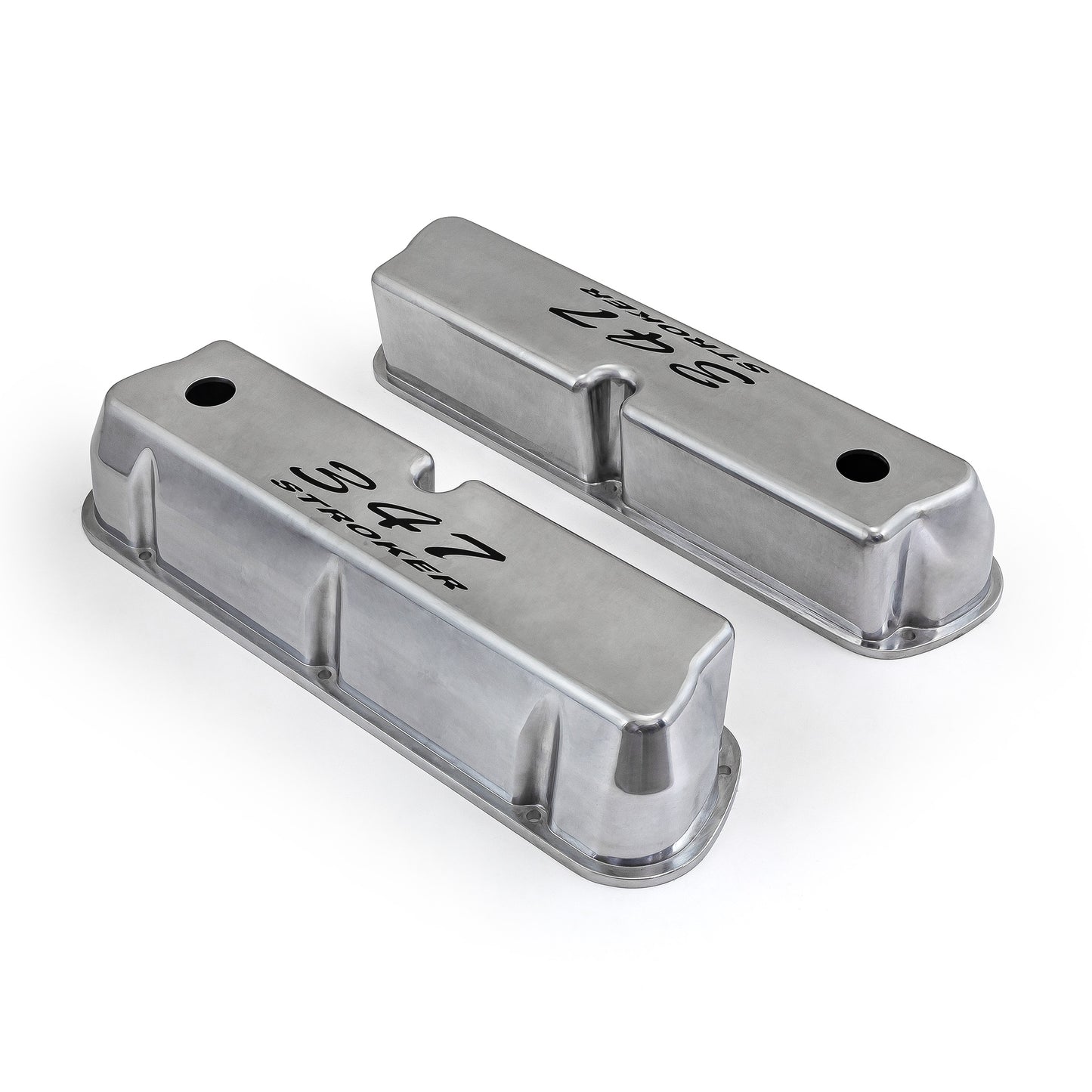 Tapas de válvulas de aluminio pulido para Ford SB 289, 302 y 351w, con letras negras, para motor 347 Stroker