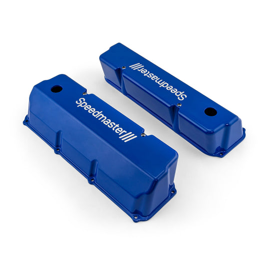 Ford 351C Cleveland Blue Aluminum Valve Covers Tall w/ Hole