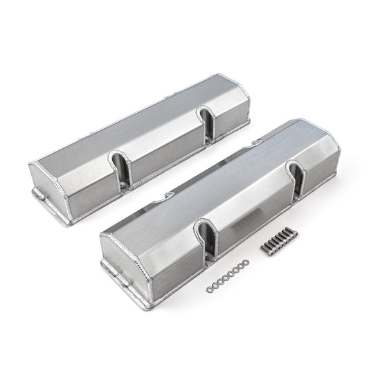 Tapas de válvulas fabricadas para Chevy SBC 350, satinadas, altas, sin orificio