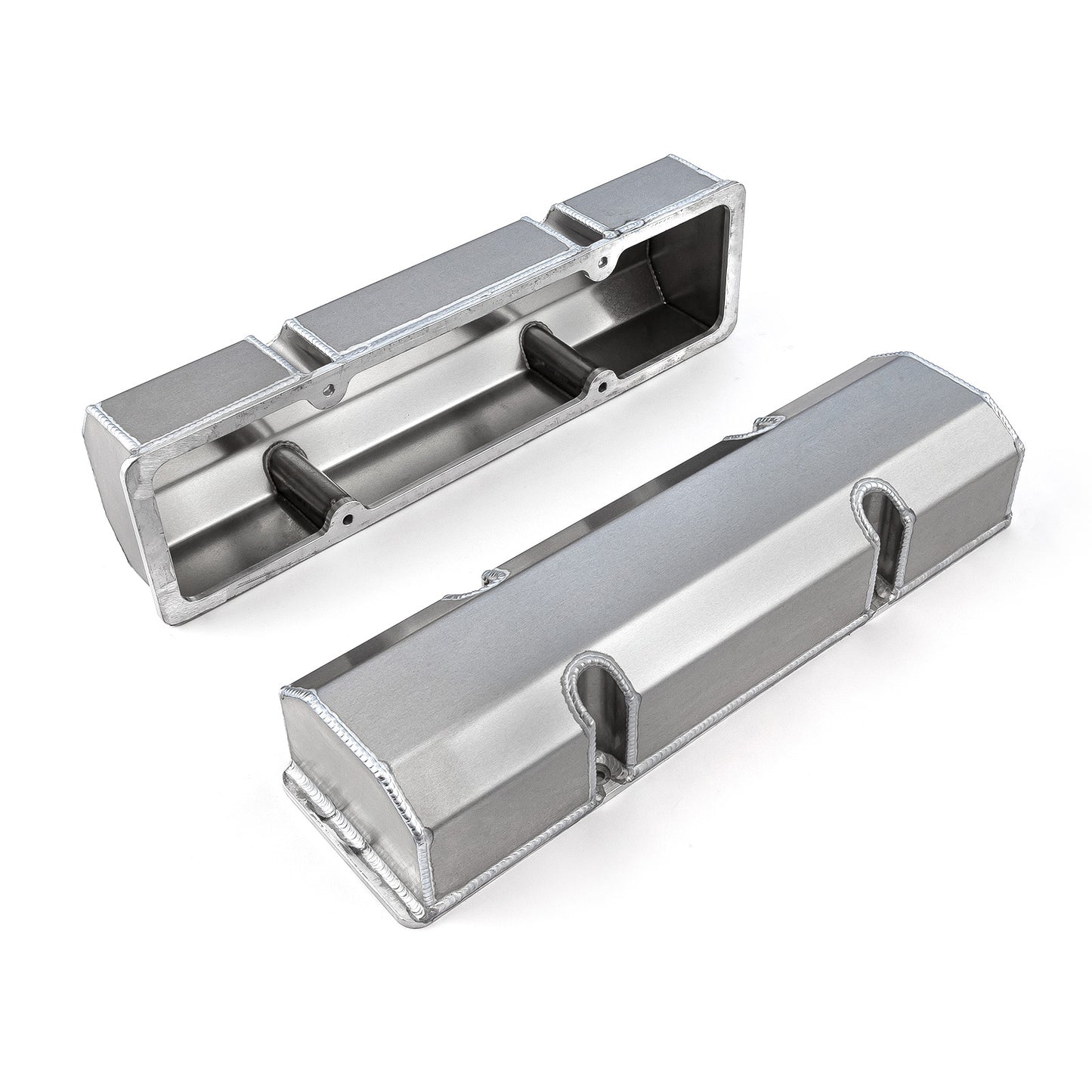 Tapas de válvulas fabricadas para Chevy SBC 350, satinadas, altas, sin orificio