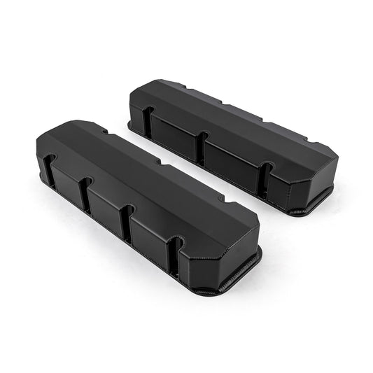 Chevy BBC 454 Fabricated Valve Covers Black Tall w/o Hole