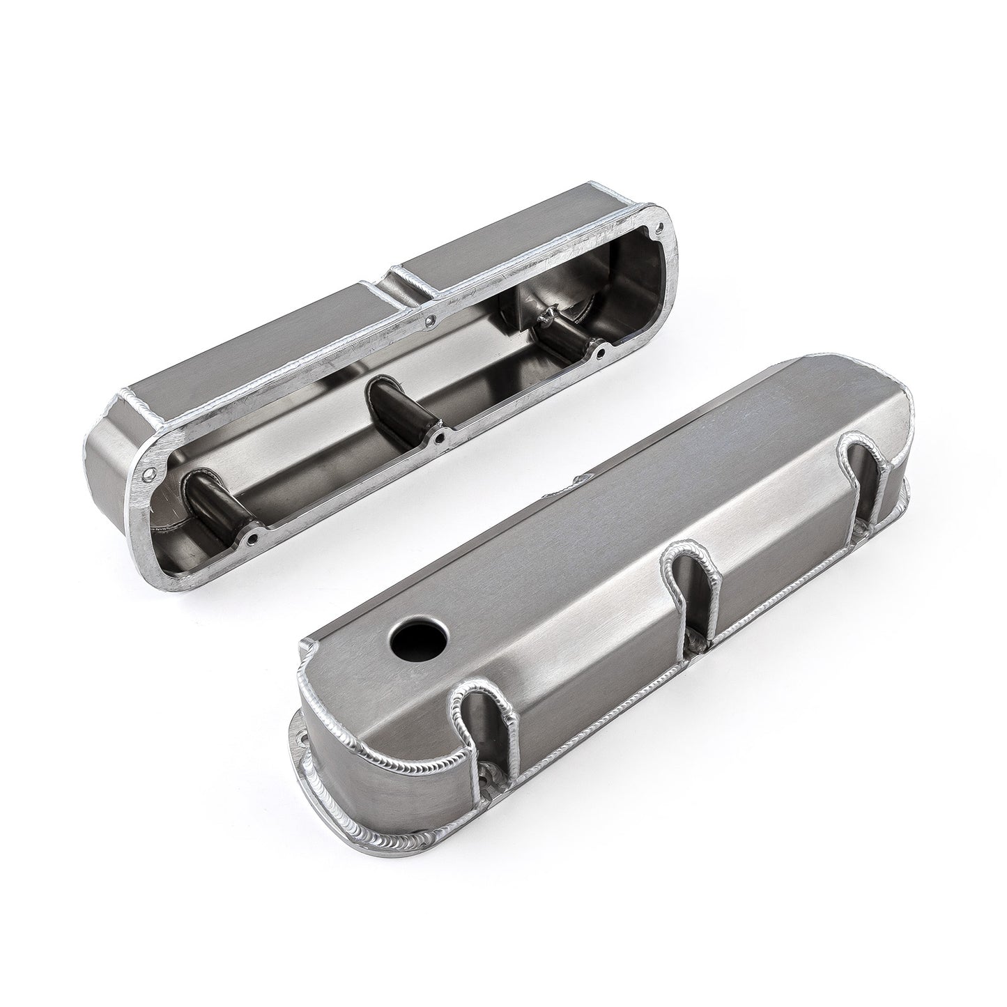 Tapas de válvulas fabricadas en Windsor, satinadas, altas, con orificio, para Ford SB 289 302 351