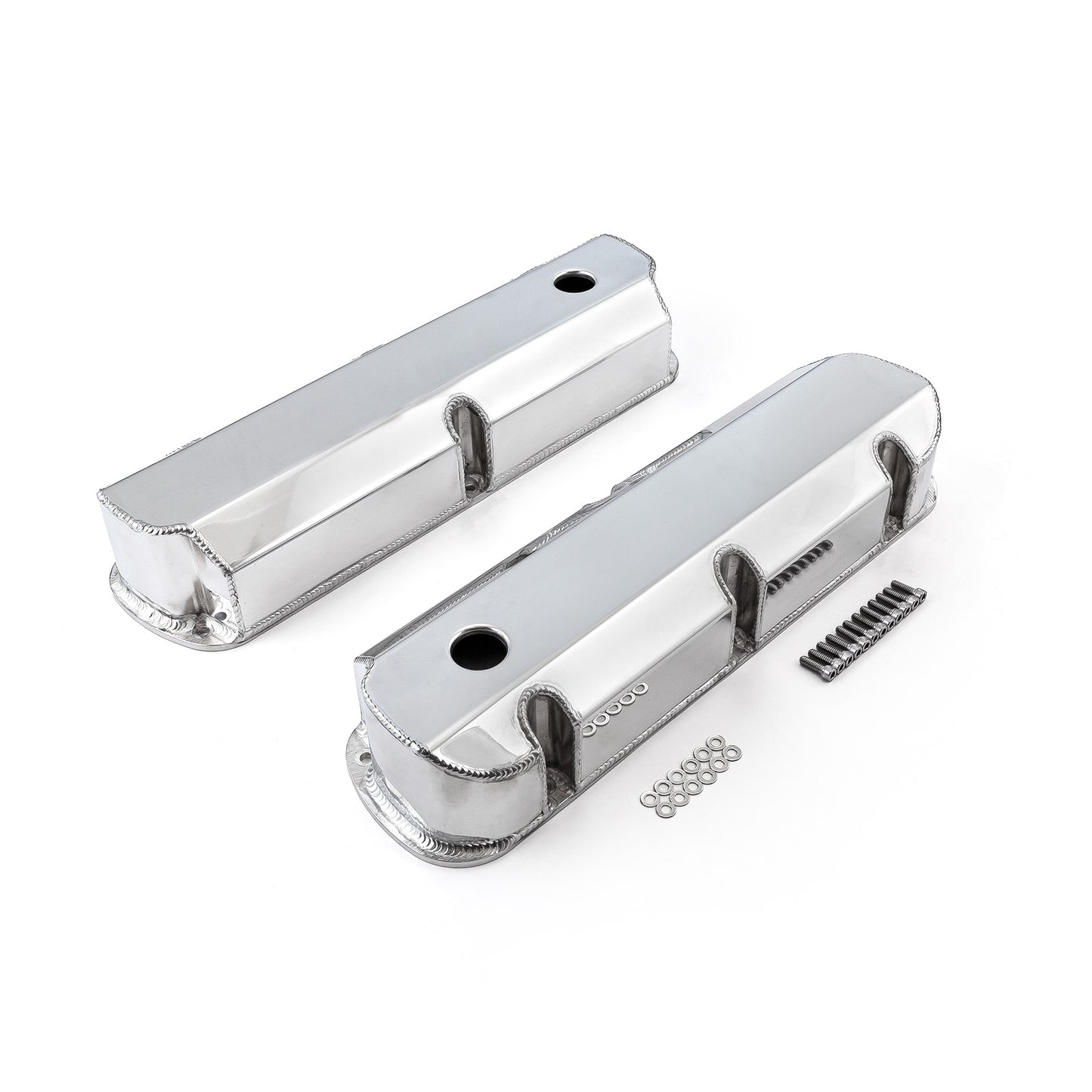 Tapas de válvulas fabricadas en Windsor, pulidas, altas y con orificio, para Ford SB 289 302 351