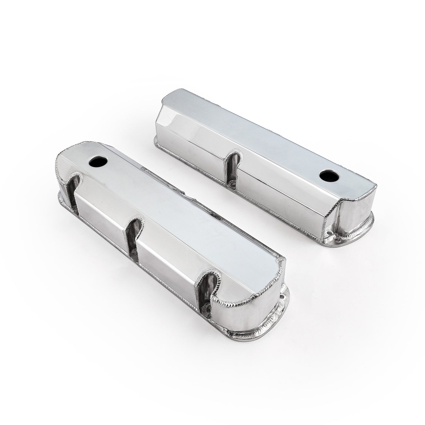 Tapas de válvulas fabricadas en Windsor, pulidas, altas y con orificio, para Ford SB 289 302 351