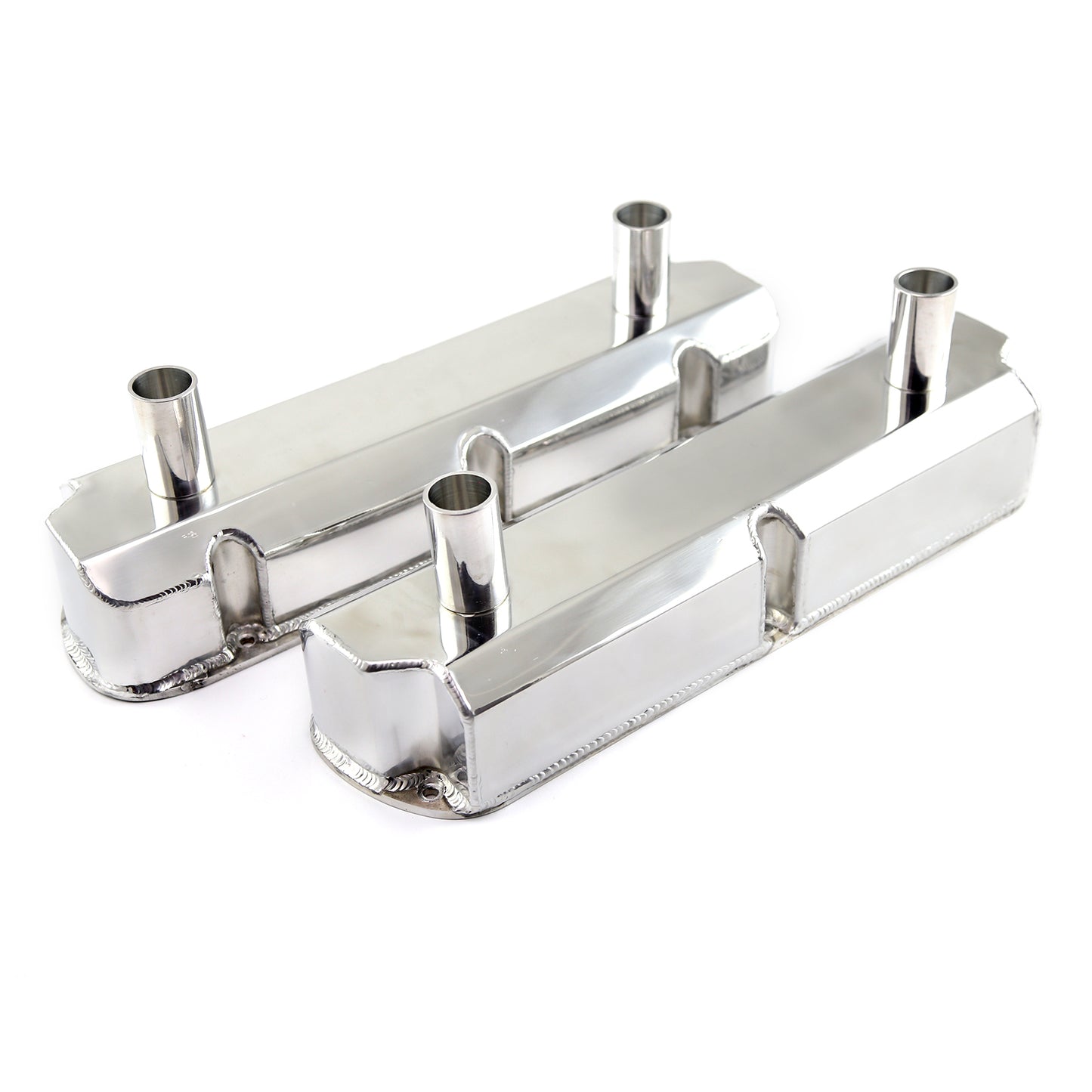 Ford SB 289 302 351 Windsor Satin Fabricated Circle Track Valve Covers Tall