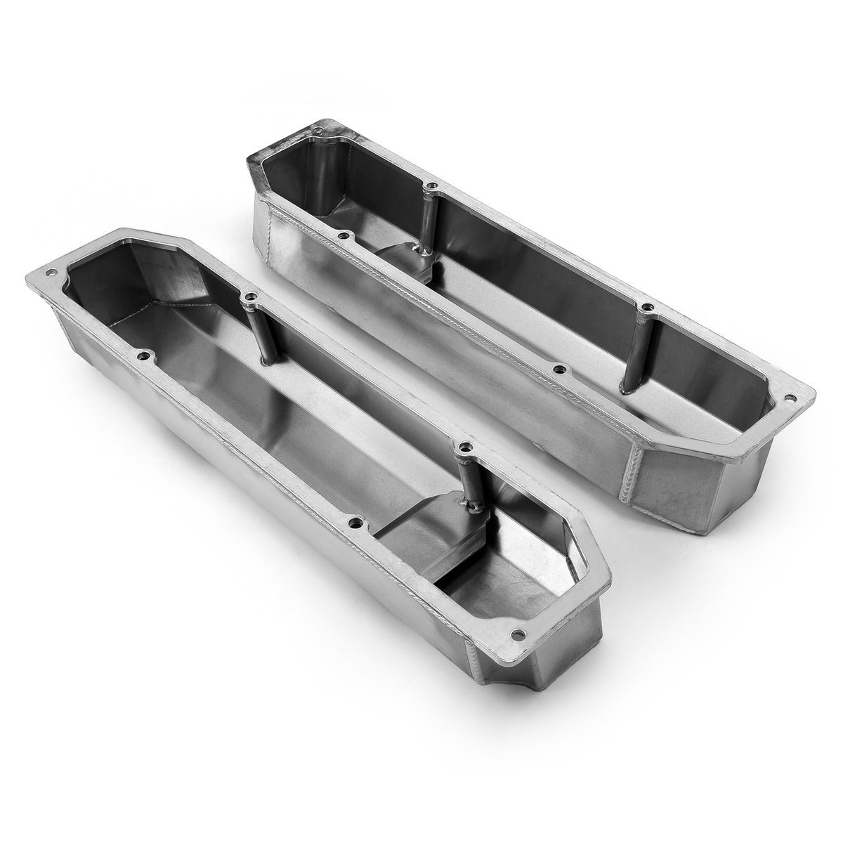 Tapas de válvulas Mopar Chrysler BB 383 440 de fabricación satinada - Altas con orificio