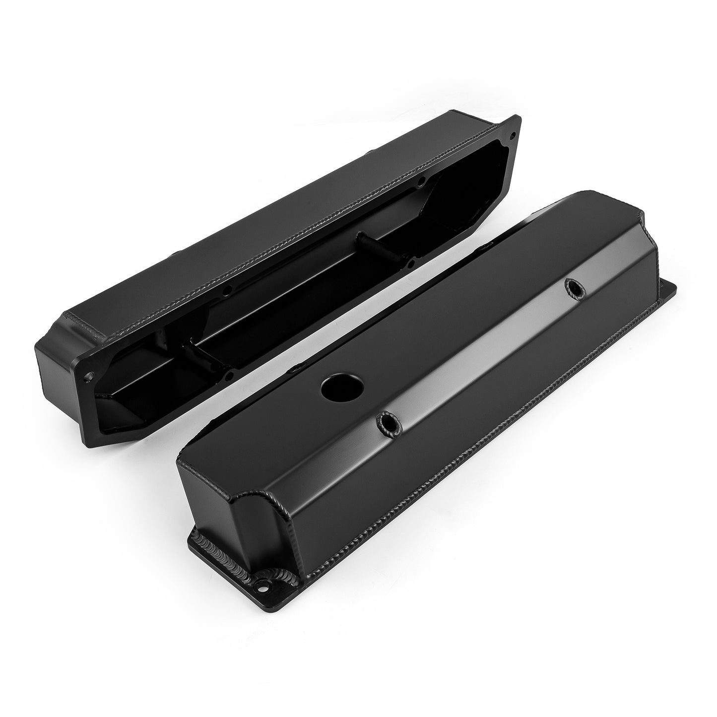 Tapas de válvulas fabricadas Mopar Chrysler BB 383 440 altas negras con orificio