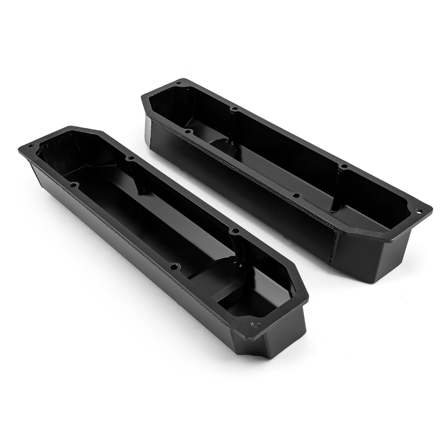 Mopar Chrysler BB 383 440 Fabricated Valve Covers Tall Black w/ Hole