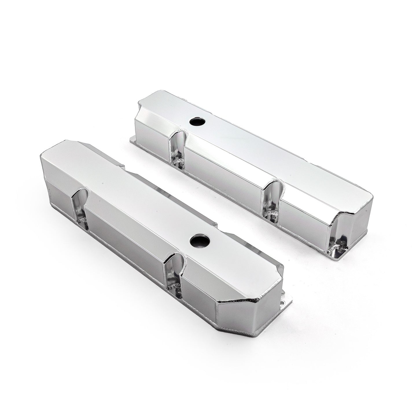 Mopar Chrysler BB 383 440 Anodized Fabricated Valve Covers - Tall w/ Hole