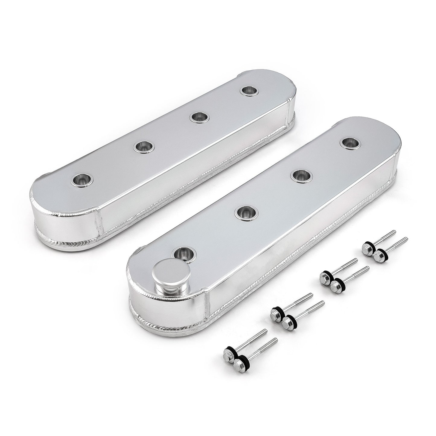Tapas de válvulas pulidas fabricadas para Chevy LS1, LS2, LS3, LS6 y LS7 (sin soportes de bobina)