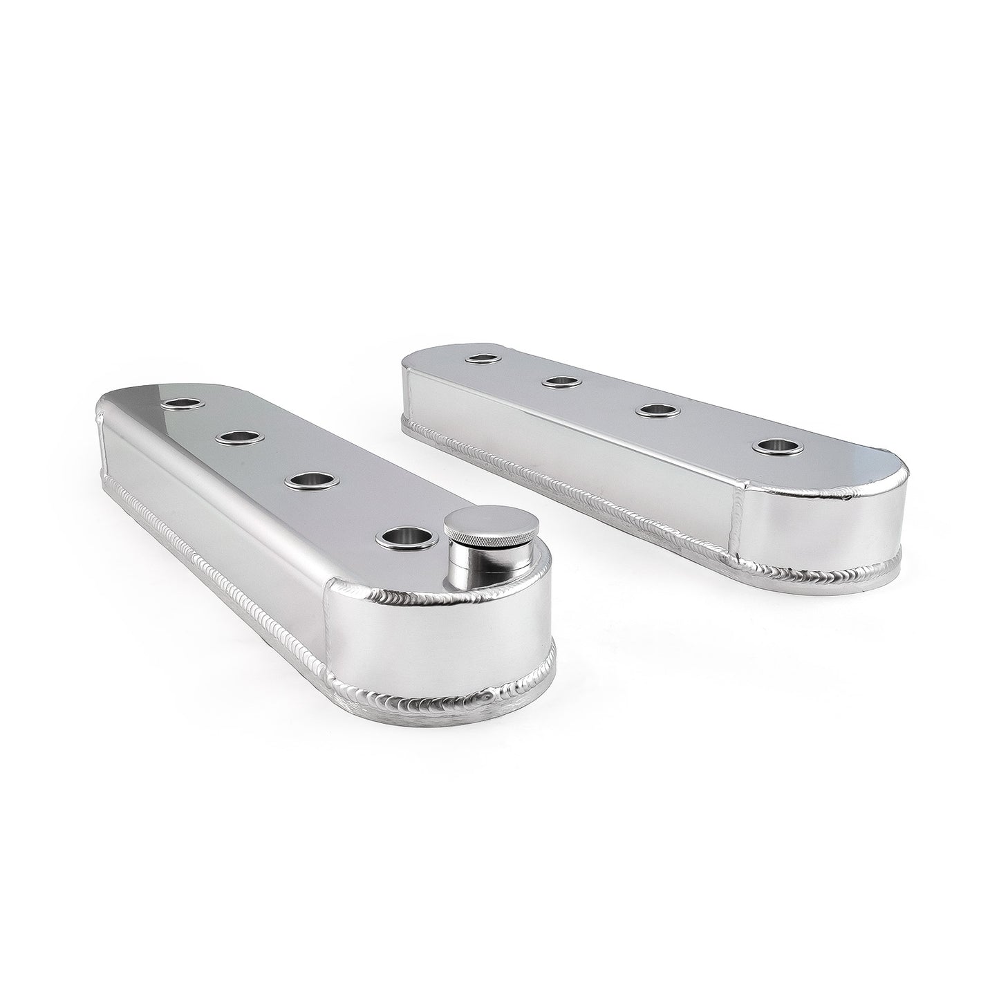 Chevy LS1 LS2 LS3 LS6 LS7 Polished Fabricated Valve Covers - w/o Coil Mounts