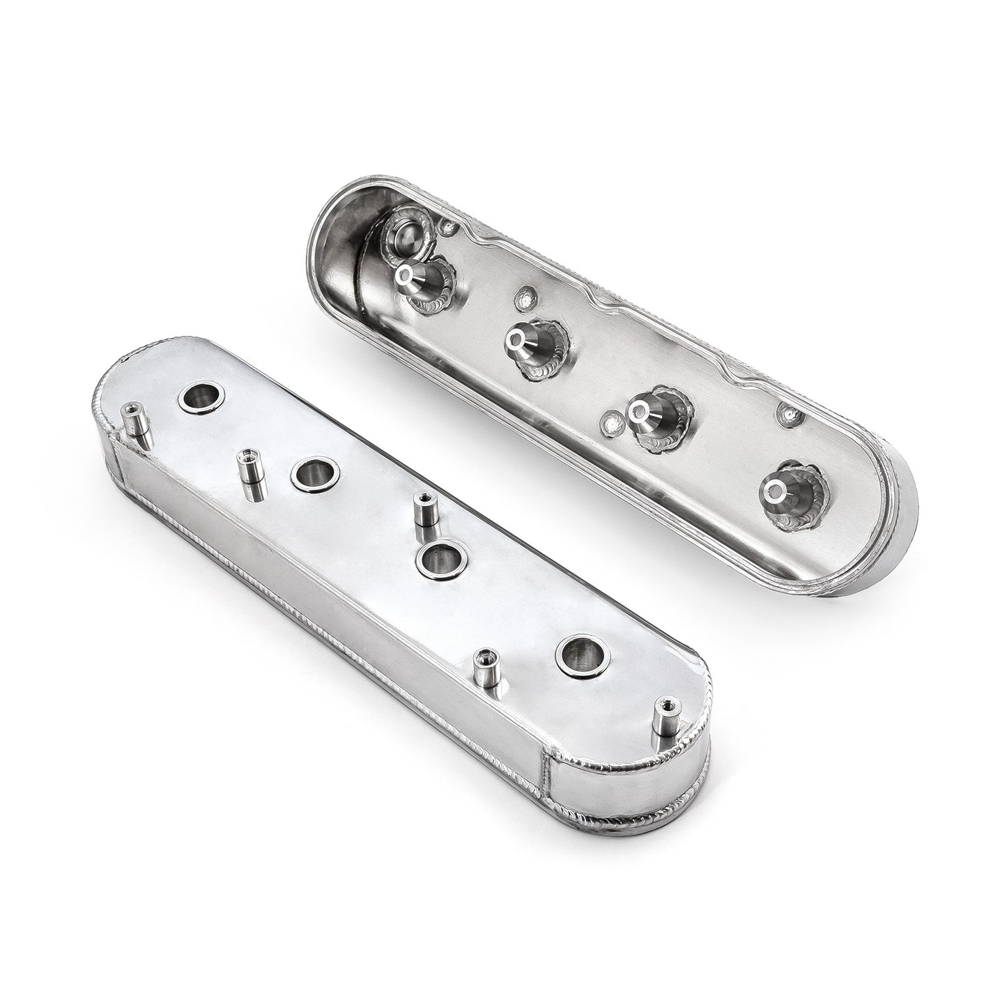 Chevy LS1 LS2 LS3 LS6 LS7 Polished Fabricated Valve Covers - w/ Coil Mounts