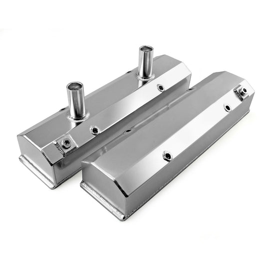 Tapas de válvulas anodizadas Circle Track para Chevy SBC 350 - Altas con orificio (Prem)