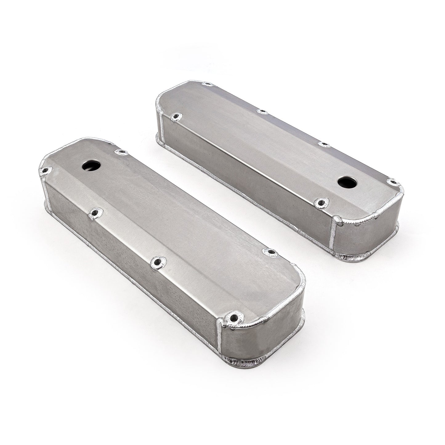 Tapas de válvulas Ford BBF 429 460 de perno largo satinado - Altas con orificio