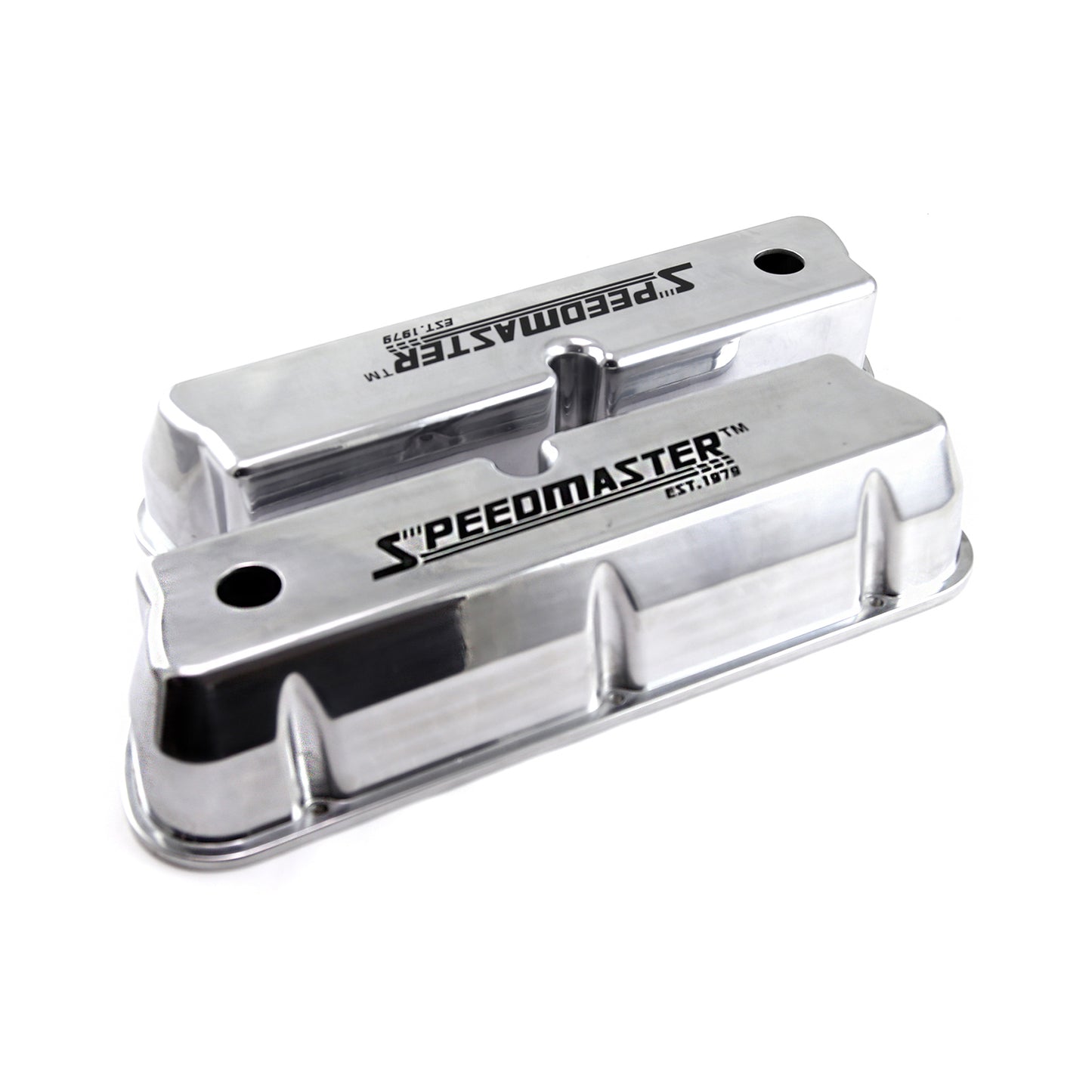 Tapas de válvulas con letras negras de aluminio pulido para Ford SB 289 302 351w